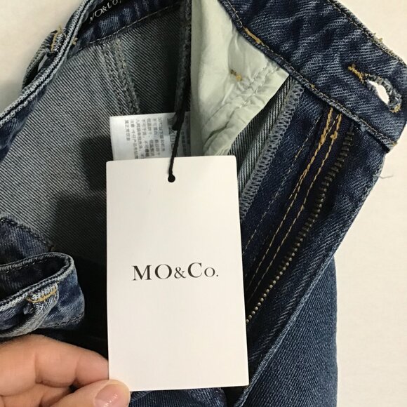 MO & Co Denim Maxi Skirt Size S/M - Picture 9 of 12